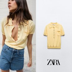 ZARA 자라 파인 니트 플레인 폴로셔츠 3920/053