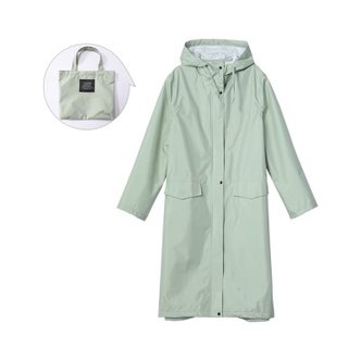 텐바이텐 이지코튼 레인코트(고급형) 판초우의 비옷 코트형 우비 등산 골프 우
