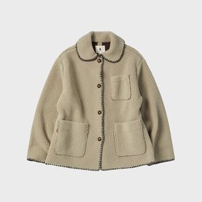 W FLEECE HALF JACKET [KHAKI]