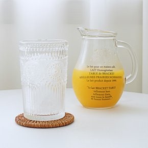 홈카페 엔틱 카페유리컵 하이 400ml 2개세트