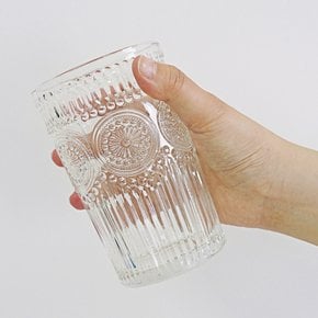 홈카페 엔틱 카페유리컵 하이 400ml 2개세트
