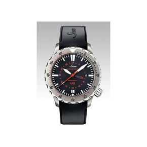 일본 진 시계 1818714 Sinn U2 USeries Automatic Wrist워치 2000 m Water Resistant 블랙 Belt