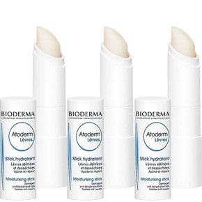 바이오더마 아토덤 모이스처라이징 립 밤 스틱 Bioderma Atoderm Moisturising Stick 4g 3개