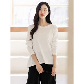 XL까지  루즈핏 리프넥 A라인 스판 티셔츠 군살커버 봄 가을 데일리 일상 캐쥬.._P390907632
