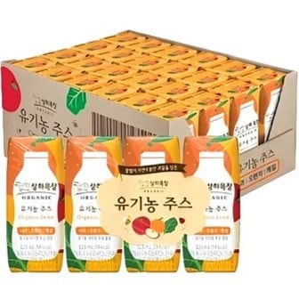  매일유업 상하목장 유기농 주스 사과 오렌지 케일 125ml x 24개_YR