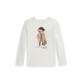 폴로 키즈 여아 2-6세 폴로 베어 코튼 저지 롱 슬리브 티(CWPOTSHR8020512100)