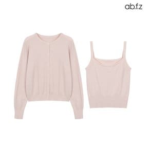 [ab.f.z/신상] 라운드 니트 가디건 나시 세트 (AFZ5MY33A)
