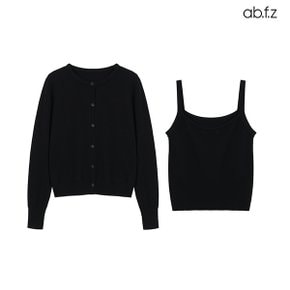 [ab.f.z/신상] 라운드 니트 가디건 나시 세트 (AFZ5MY33A)