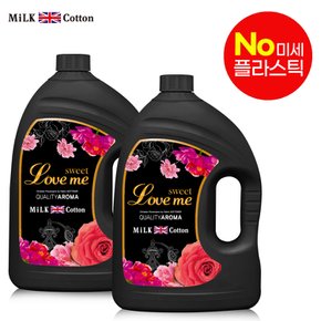 밀크코튼 고농축 유연제 러브미향 3.06L 2개.