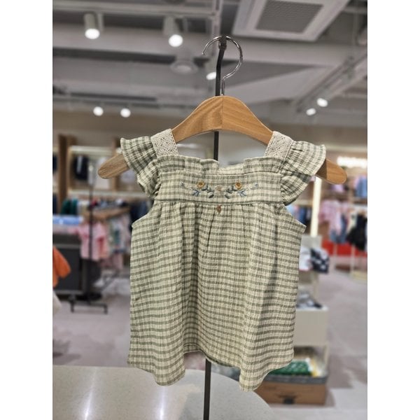 [파주점] ( GN)  쁘띠체크링클블라우스   3531531301