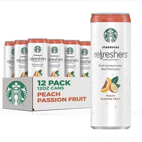 미국직구 Starbucks 스타벅스 리프레셔 코코넛워터 피치 패션 후르츠 355ml 12캔