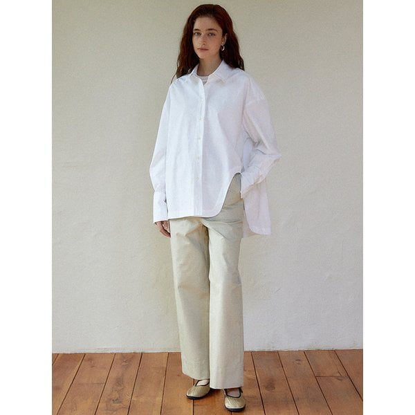 Pocket wide pants (light khaki)
