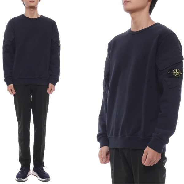 [부산점] 25FW 남성 포켓 와펜 패치 맨투맨 (K2S156100008 S0A20 V0020 25F)