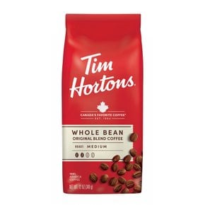 [해외직구] Tim  Hortons  팀홀튼  원두  오리지널  블렌드  분쇄  커피  100  아라비카  미디엄  로스트  340g