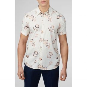 4533236 Ben Sherman Floral Short Sleeve Button-Up Shirt