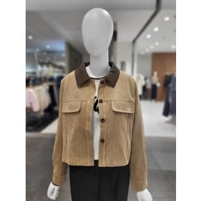 [여주점] 여성 가죽 카라 배색 스웨이드 자켓 YW5SM105