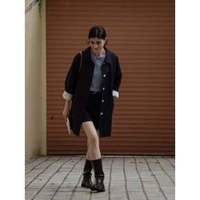 Stitch raglan trench coat(Navy)