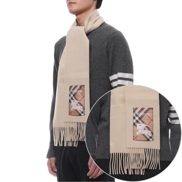 [부산점] 25FW 남성 EKD 캐시미어 머플러 (8103995 NUTMEG M 25F)