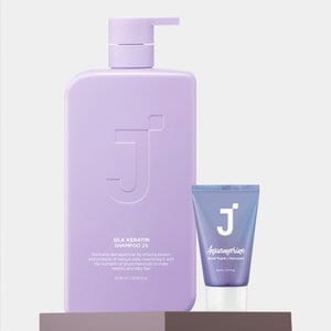 제이숲 실크 케라틴 샴푸 2X 1000ml 아쿠아마린 워터팩 1개 기획구성(증정)