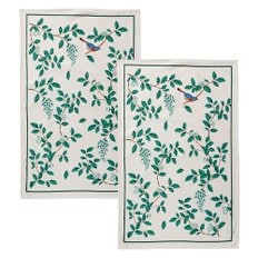 영국 포트넘앤메이슨 카멜리아 코튼 식탁 매트 면 크로스 2개 Camellia Cotton Tea Towel