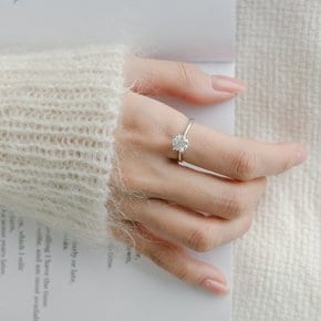 925Silver 1캐럿 모이사나이트 솔리테어드링 OPQUR5010