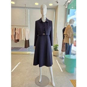 [여주점] [더 아이잗] 여성 싱글 칼라 트윌 A라인 원피스 +재킷세트 (IS2A0OP071)