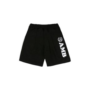 Big Logo Training Banding Sweat Short Pants ASP602 (Black)