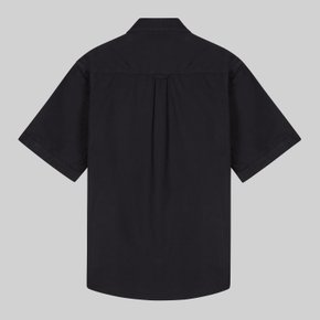 [30프로 할인][SU24] 오버사이즈핏 레드 로고 포켓 반팔 셔츠 블랙(50495912001)