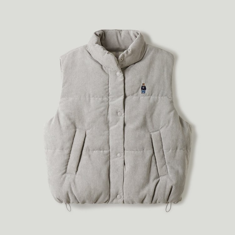 ダウンベスト \"WHO.A.U\" Corduroy Padding Vest  WHVWF1112F Corduroy Padding Vest - 후아유닷컴