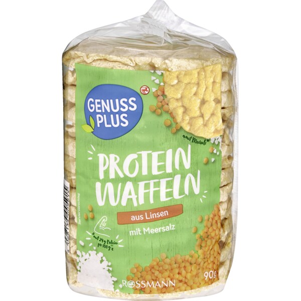 독일 로스만 GENUSS 게누스 플러스 렌틸콩 단백질 와플 90g