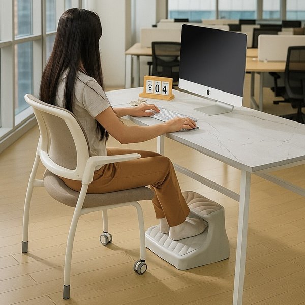 다리붓기 사무실 책상 발판 발받침대 (쿠션형) ST102