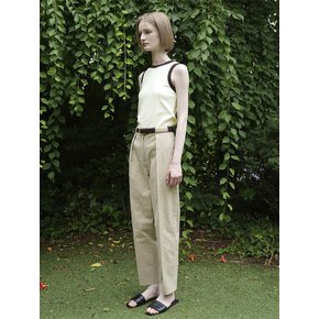 HANA COTTON CHINO PANTS (BEIGE)