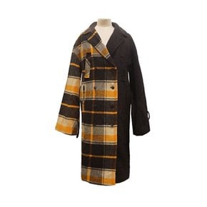 21 FW CAPSULE ORANGE CHECK& BLACK BACK ZIP-UP COAT