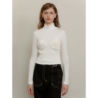 리맨티스트 Bustier turtleneck T-shirt (ivory)