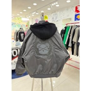 [여주점] 남여공용 가죽베어배치항공점퍼 그레이JGZZ63903