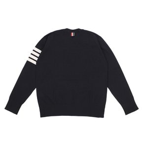 24FW [톰브라운] 남성 클래식 크루넥 울 니트 MKA002A-Y1014 415 (NAVY)