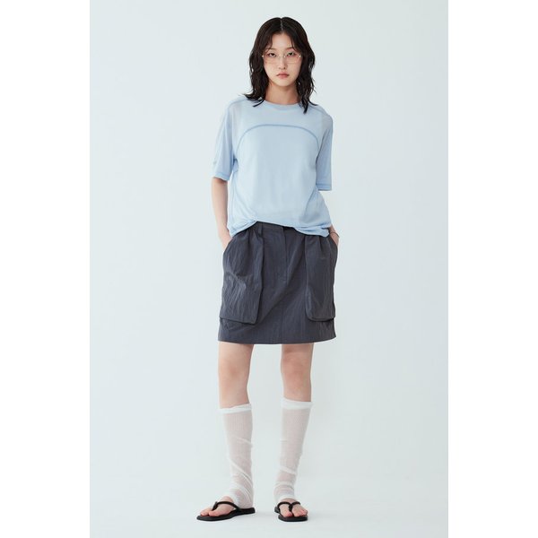 씨스루 절개 반팔티셔츠 9105222104053