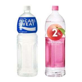 [한번에먹자] 포카리스웨트 1.5L 3페트 + 이프로부족할때 복숭아 1.5L 3페트, 총 6페트