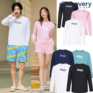 디스커버리 [정상가 79000원]디스커버리 남성/여성 핫썸머 루즈핏 래쉬가드 상의 여름 워터 티셔츠 SW65SW66
