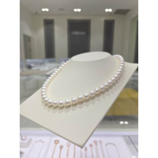 [파주점] [모던비드(아코야7.5)] 아코야 해수 진주 7.5mm 비드 목걸이 14k 341400024