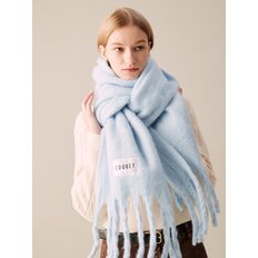 HAIRY SOLID LONG MUFFLER BABY BLUE