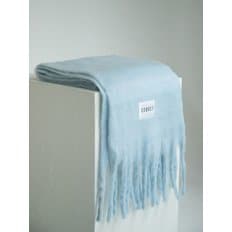 HAIRY SOLID LONG MUFFLER BABY BLUE