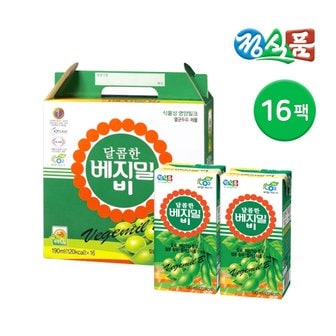 정식품 달콤한 베지밀 B(비) 두유 190ml 16팩 (손잡이박스)