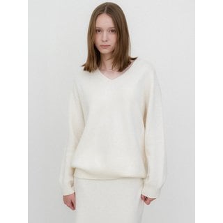 D’BONE Cashmere Mono Wholegarment V Knit (Ivory)