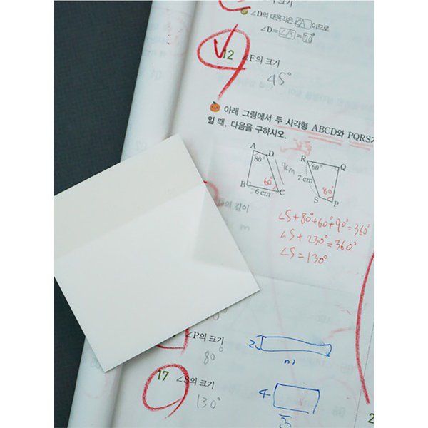 클리어 메모지 메모시트 50매 1+1
