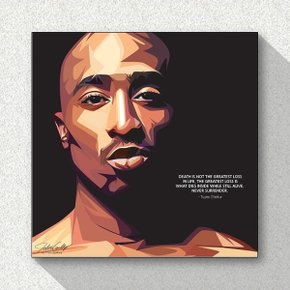 (타이탄갤러리)투팍(2pac) 명언인테리어액자(25x25cm)