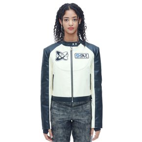 에코레더 레이싱 라이더 자켓 화이트 ECO LEATHER RACING RIDER JACKET WH