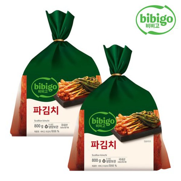 [행사][본사배송] 비비고 파김치 800g X 2개 (총 1.6kg)