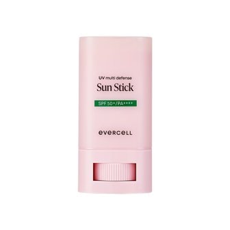 에버셀 유브이 멀티 디펜스 선스틱 18ml SPF50+ 유기자차 보송 썬스틱 줄기세포화장품