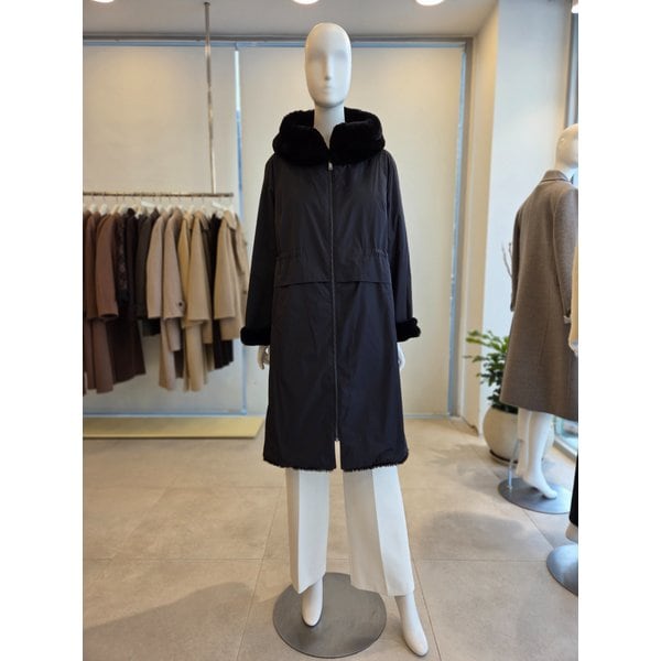 [여주점] [더 아이잗] 여성 래빗 안감 프라다패치 롱점퍼(IRCA3FS141)